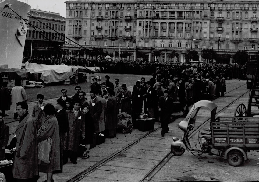 1954, emigration begins. Thousands of Triestines leave as Italian administration begins.