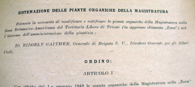 LA SOVRANITÀ CHE NON C’È: IL TRIBUNALE DI TRIESTE DICHIARA CHE LA CITTÀ DI TRIESTE È IN AMMINISTRAZIONE