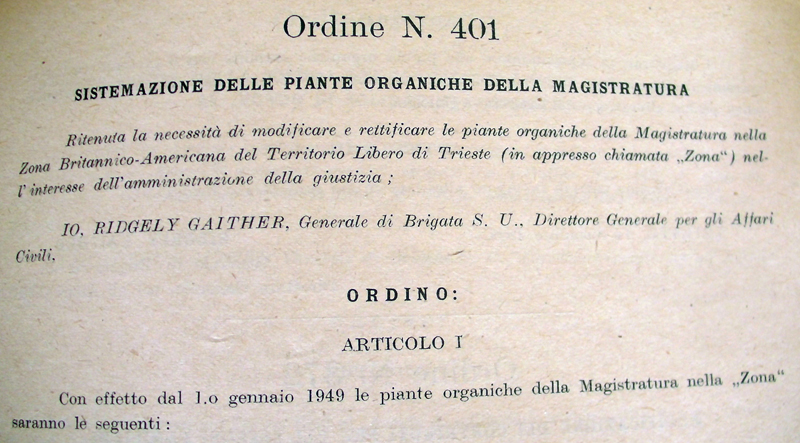 LA SOVRANITÀ CHE NON C’È: IL TRIBUNALE DI TRIESTE DICHIARA CHE LA CITTÀ DI TRIESTE È IN AMMINISTRAZIONE