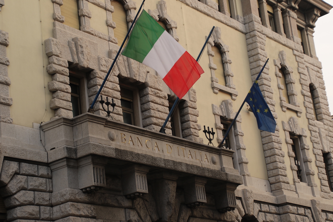 Banca d'Italia's head office in Trieste. The Free Territory of Trieste enjoys full economic sovereignty, and does not belong to the E.U.