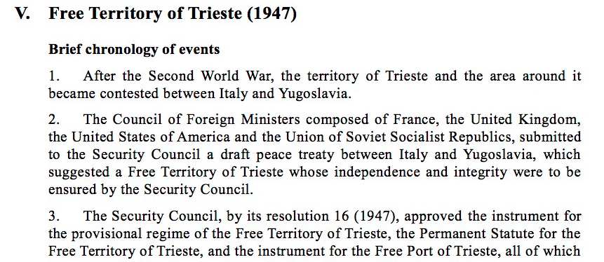 THE LEGAL STATUS OF THE FREE TERRITORY OF TRIESTE AND THE JUDICIAL QUESTION