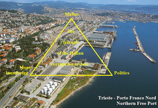 Trieste: the Northern Free Port and the triangle of Italian corruption (Mafia-Money laundering-Politics).