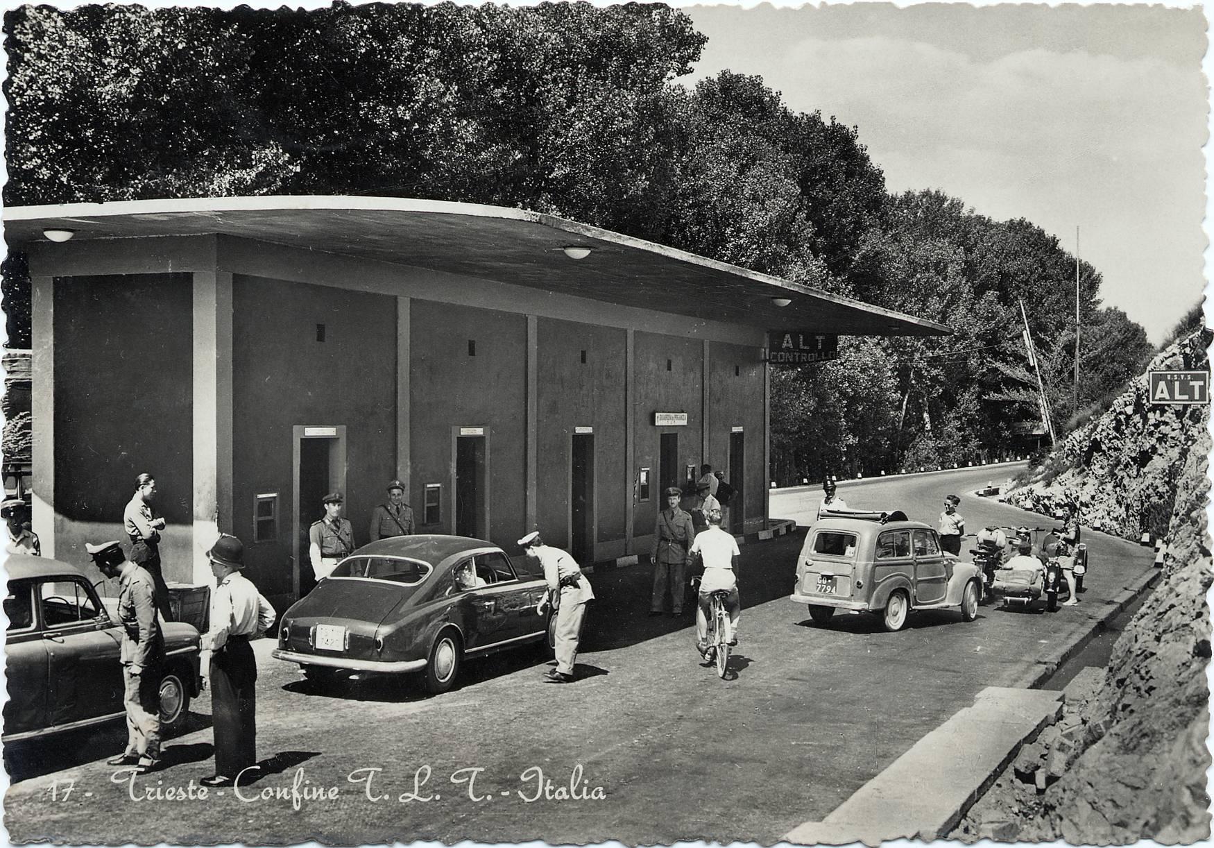 1950s: the State border between Trieste and Italy.