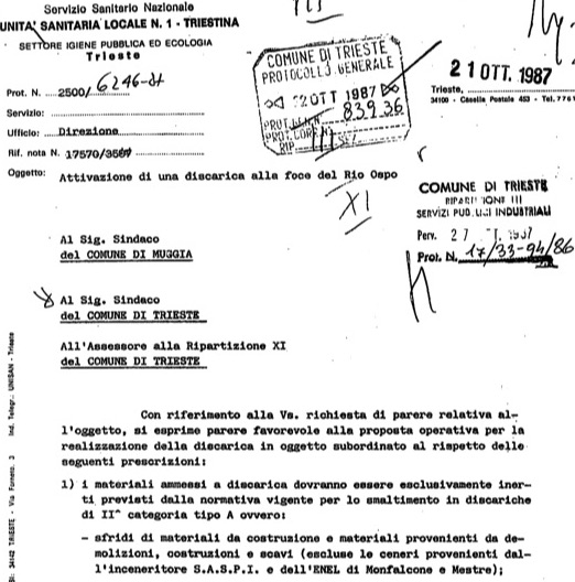 THE SILENCE ABOUT THE MAFIA’S WASTE IN TRIESTE THE SILENCE ABOUT THE MAFIA’S WASTE IN TRIESTE