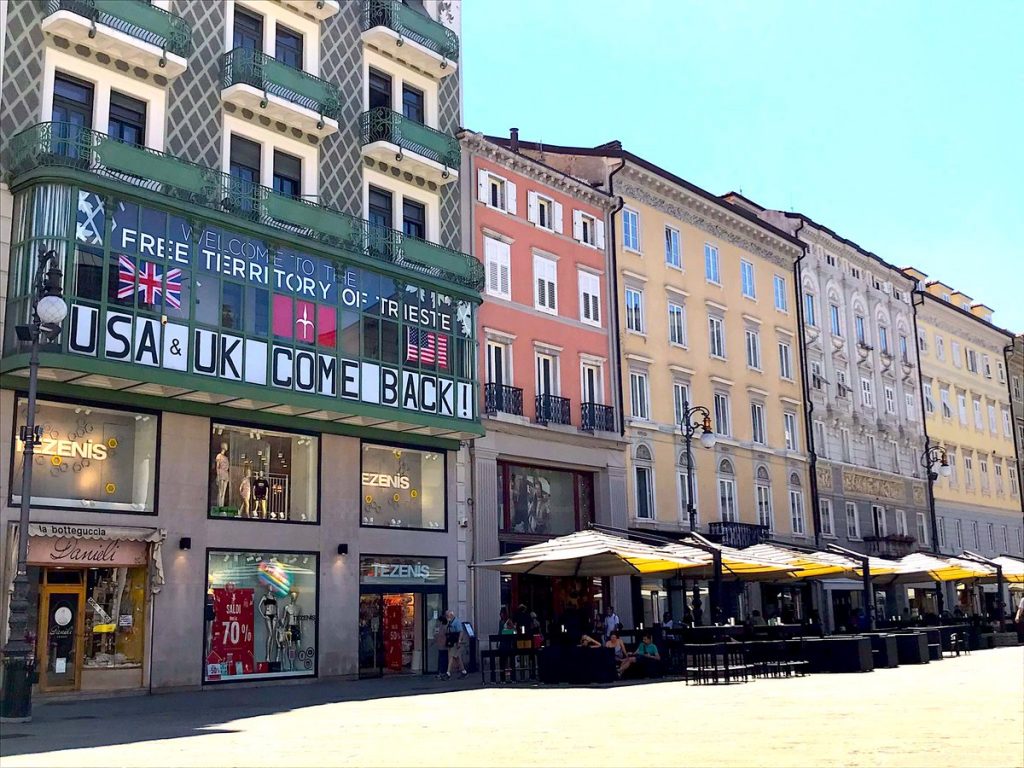 Head office of the Free Trieste Movement in Piazza della Borsa 7, 34121, Trieste, FTT.
