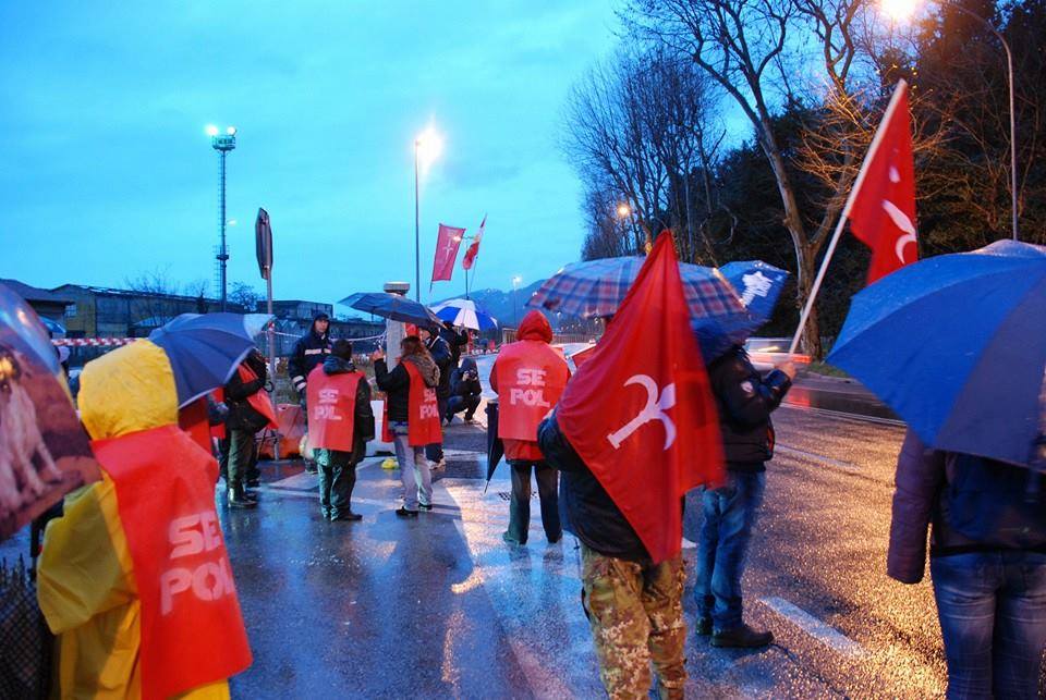 10 February 2014: Free Trieste holds a sit-in to oppose the illegal destruction of the Northern Sector of the international Free Port of Trieste.
